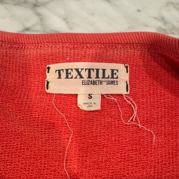 Elizabeth and James Textile “Los Angeles” salmon/pink crewneck sweater - Picture 4 of 6